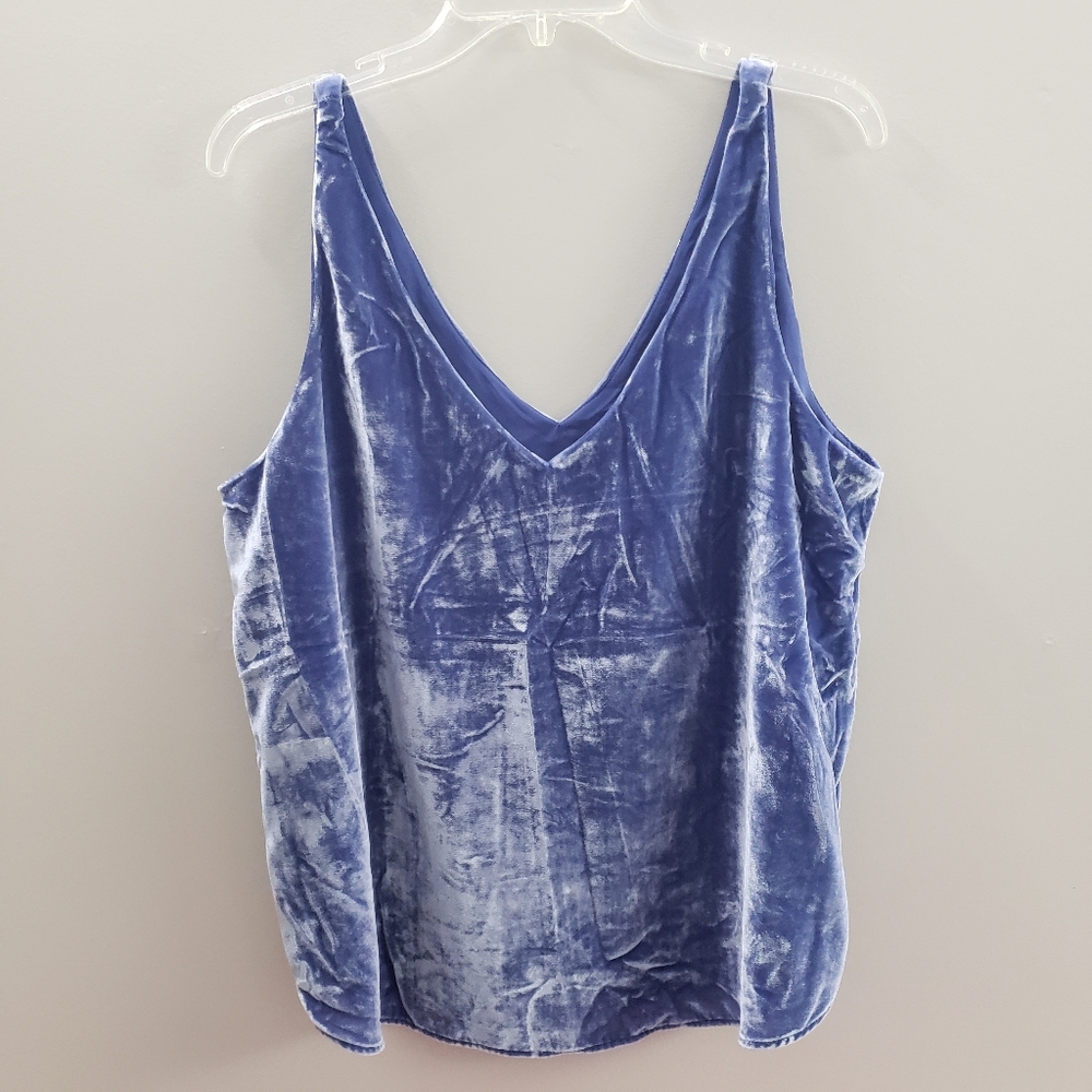 LOFT Velour Tank Top Size L V Neck